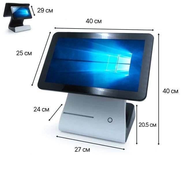 Двоэкранный Windows POS-терминал Versa 15,6&rdquo; 8/128 ГБ. Мощный сенсорный ПОС терминал c экраном покупателя 11.6" GM-S26 фото