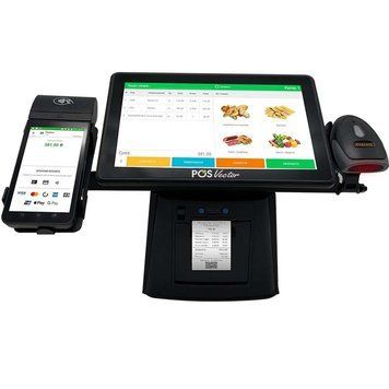 Комплексна каса SHIVA POS Windows 5-в-1. POS-термінал + вбудований принтер чеків + сканер штрихкодів + тримач + ПЗ SHIVA-W фото