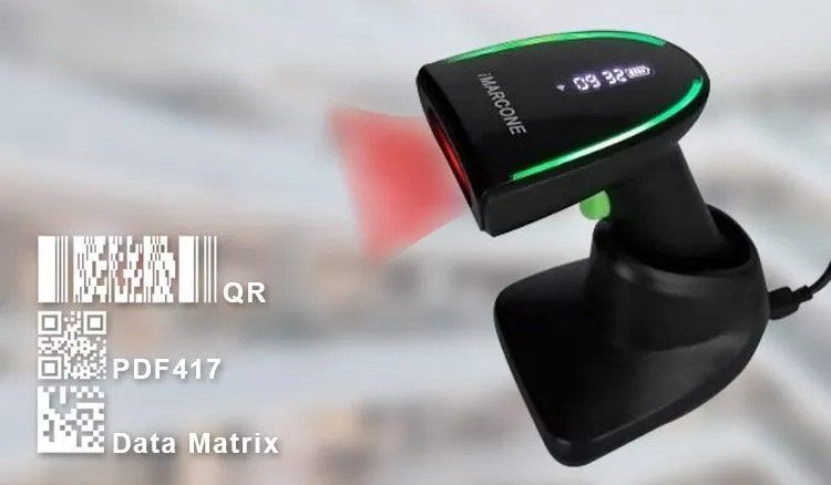 Беспроводной сканер штрихкодов 2D/1D MC-S8GBD-PRO. Высокопроизводительный считыватель с базой для подзарядки USB, BlueTooth MC-S8GBD-PRO фото